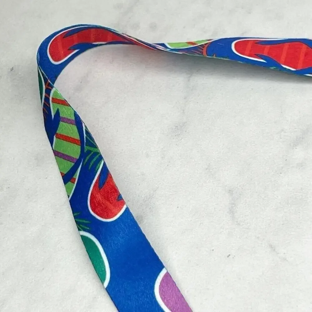 Colorful Flip Flop ID Badge Holder Lanyard Necklace